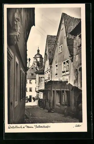 AK Dettelbach a. M., Falterstrasse, Bäckerei Michael Möslein