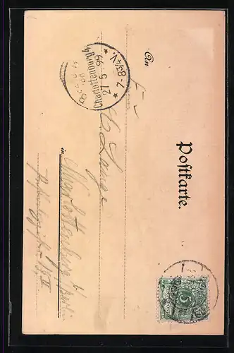 Lithographie Königswinter, Ruine Drachenfels