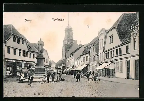 AK Burg, Geschäfte am Marktplatz