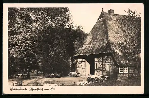 AK Klingberg am See, Gasthof Waldschänke mit Biergarten