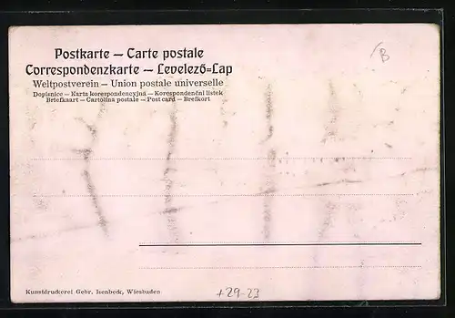 Relief-AK St. Georgen, Gesamtansicht des Ortes