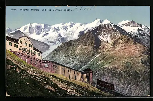 AK Muottas Muraigl, Bergbahn, Piz Bernina