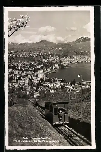AK Lugano-Paradiso, Funicolare del Monte S. Salvatore, Bergbahn