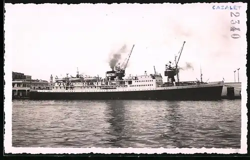 Fotografie Dampfer - Passagierschiff Cazalet im Hafen