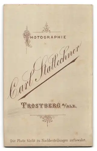 Fotografie C. Stallechner, Trostberg a. Alz, Junger Herr in modischer Kleidung