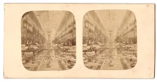 Stereo-Fotografie unbekannter Fotograf, Ansicht London, Blick in den Glaspalast, Crystal Palace
