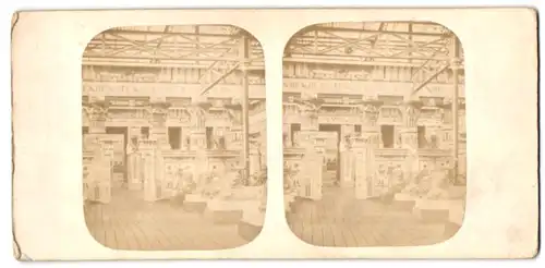 Stereo-Fotografie H. Negretti and Zambra, London, Innenansicht des Glaspalast, Crystal Palace