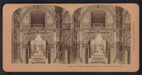 Stereo-Fotografie B. W. Kilburn, Littleton N.H., Ansicht Wien, Vestibule of Royal Museum of Arts