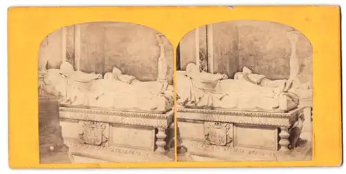 Stereo-Fotografie Moser & Senftner, Berlin, Ansicht Berlin-Charlottenburg, das Mausoleum, Friedrich Wilhelm III Luise