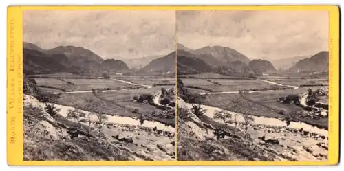 Stereo-Fotografie Francis Bedford, Ansicht Beddqelert, View on the Road do Dians Lake