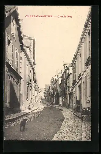 AK Chateau-Gontier, Grande Rue, Strassenpartie