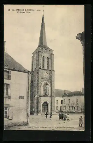 AK St-Jean-sur-Erve, Église et Place