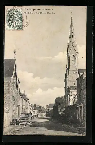 AK Neuilly-le-Vendin, Une Rue, Strassenpartie