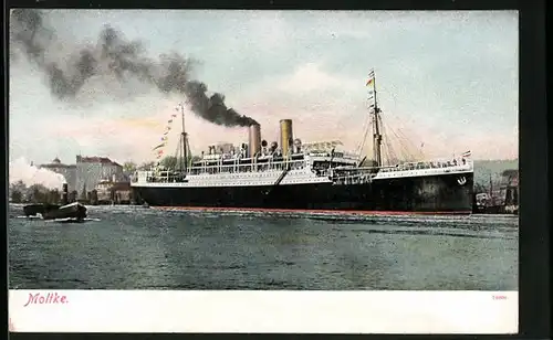 AK Passagierschiff Moltke im Heimathafen