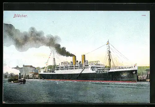 AK Passagierschiff Blücher im Hafen
