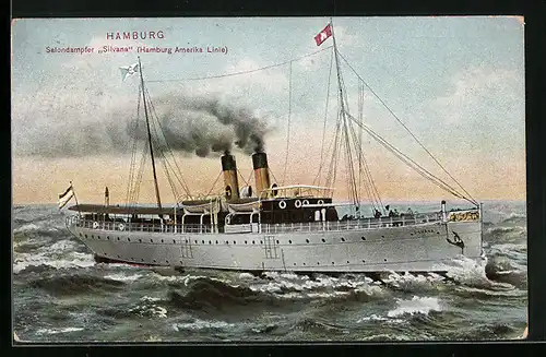 AK Salondampfer Silvana der Hamburg-Amerika-Linie