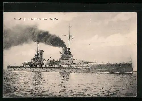 AK S. M. S. Kriegsschiff Friedrich der Grosse in Fahrt