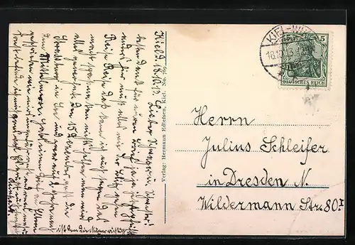 AK Kriegsschiff SMS Strassburg auf See