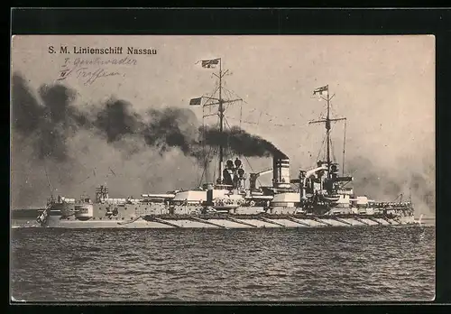 AK S.M. Linienschiff Nassau, Kriegsschiff