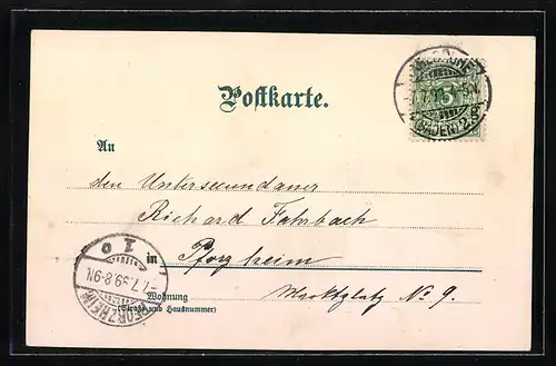 Künstler-AK Carl Münch: Karlsruhe, Blick in die Kaiserstrasse