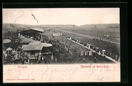 AK Iffezheim b. Baden-Baden, Rennplatz aus der Vogelschau