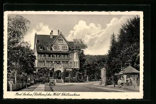 AK Bad Sachsa i. Südharz, Am Hotel Schützenhaus