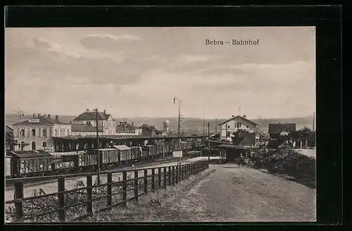 AK Bebra, Ansicht vom Bahnhof