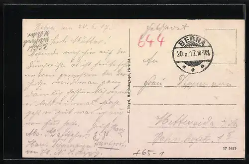 AK Bebra, Ansicht vom Bahnhof