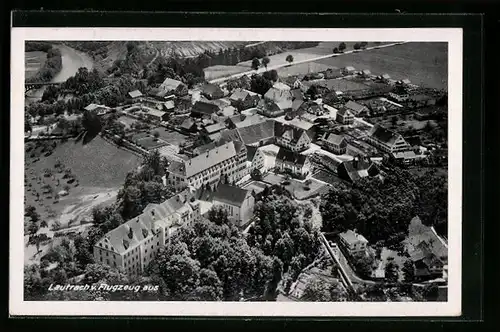 AK Lautrach, Ortsansicht vom Flugzeug aus
