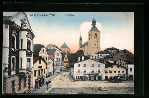 AK Regen i. bayr. Wald, Geschäfte am Marktplatz