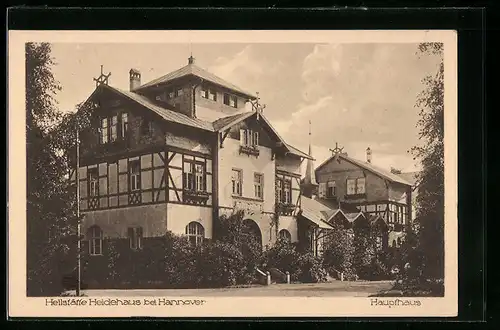 AK Hannover, Heilstätte Heidehaus, Blick auf das Haupthaus