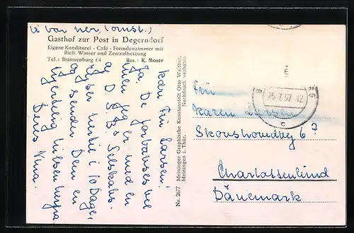 AK Degerndorf, Gasthof zur Post