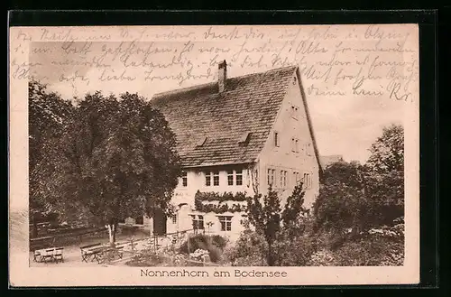 AK Nonnenhorn, Gasthof Pension zum Engel, Bes. J. Lanz
