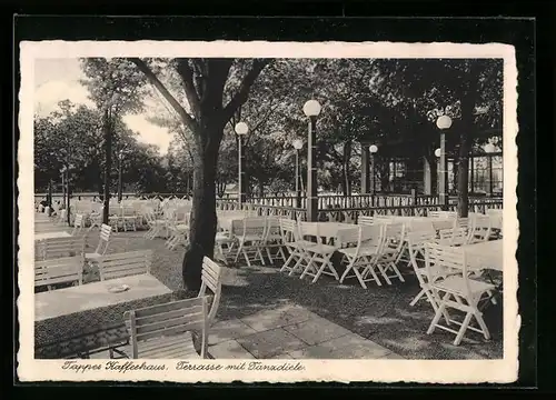AK Bremen, Tappes Kaffeehaus, Terrasse mit Tanzdiele, Zur Munte 2