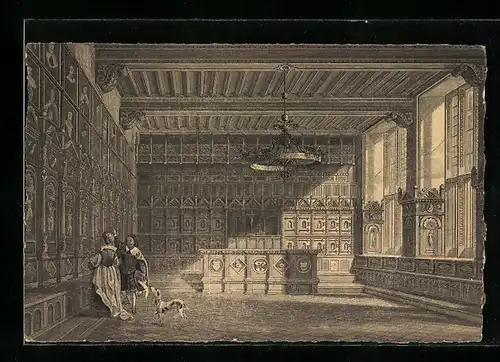 Künstler-AK Münster i. W., Friedenssaal