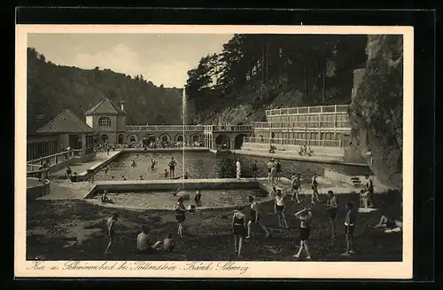 AK Pottenstein /Fränk. Schweiz, Kur- und Schwimmbad