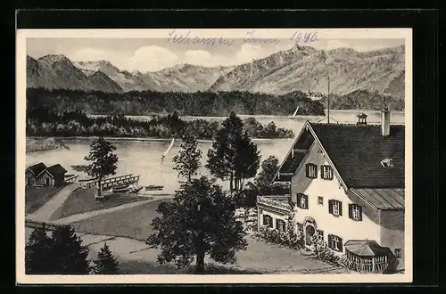 AK Seehausen a. Staffelsee, Cafe-Gaststätte und Pension Fischerstüberl, Bes. H. und M. Hengl