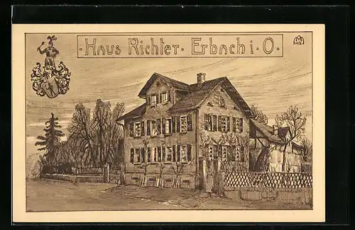 AK Erbach i. O., Gasthaus Haus Richter