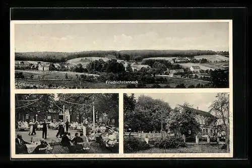 AK Eisenberg-Thür., Gasthof Friedrichstanneck, Garten, Teilansicht