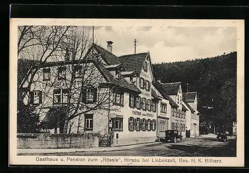 AK Hirsau b. Liebenzell, Gasthaus u. Pension zum Rössle, Bes. H. K. Bilharz