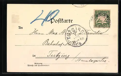 AK Gössweinstein, Ortsansicht, Kutscher mit Horn