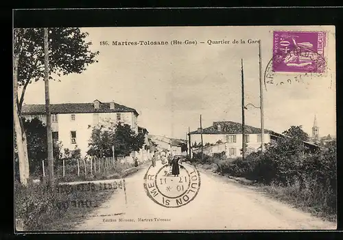 AK Martres-Tolosane, Quartier de la Gare
