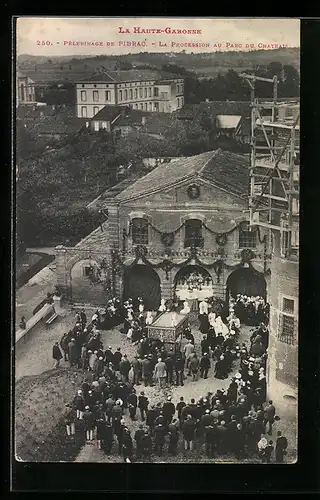 AK Pibrac, La Procession au Parc du Chateau
