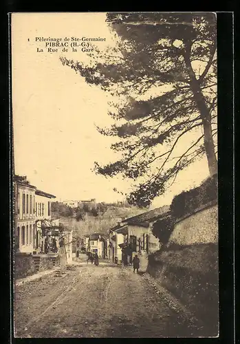 AK Pibrac, La Rue de la Gare