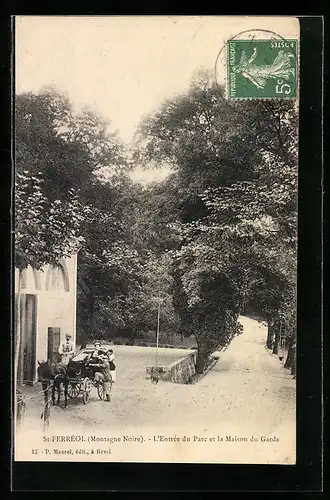 AK St-Ferréol, L`Entrée du Parc, Pferdefuhrwerk