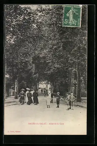 AK Salies-du-Salat, Allée de la Gare