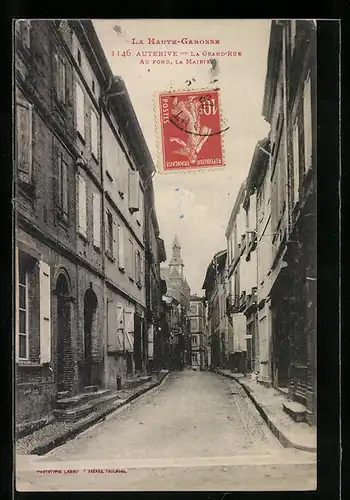 AK Auterive, La Grand`Rue au fond, La Mairie