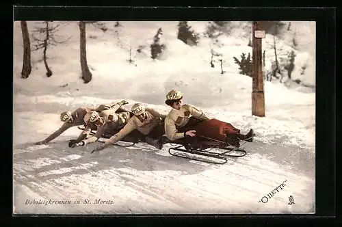 AK St. Moritz, Bürger beim Bobsleighrennen