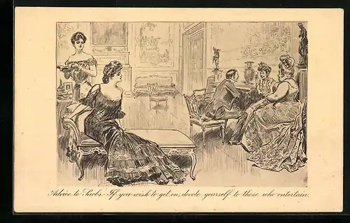 Künstler-AK Charles Dana Gibson: Advice to Snobs...