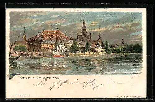 Künstler-AK Otto Strützel: Constanz, Das Kaufhaus